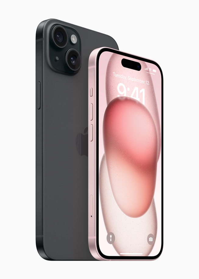 iPhone 15 nhỏ gọn và dễ bỏ túi, còn iPhone 15 Plus lớn cho trải nghiệm hiển thị đầy mãn nhãn